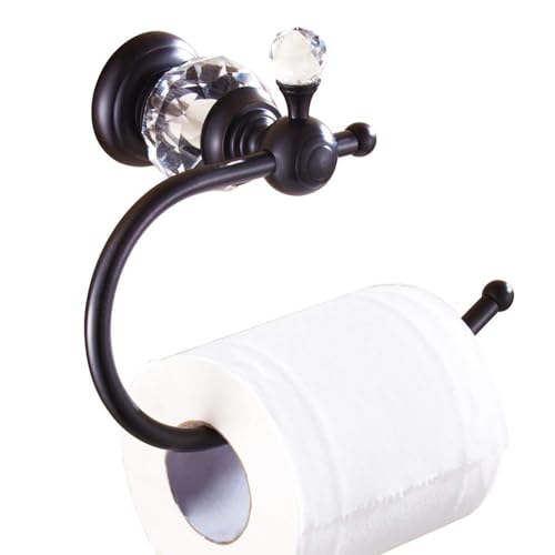 Crystal Series Brass Toilet Paper Roll Holder, Polished Chrome