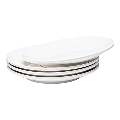 Vikko Ceramic Dinner Plates – Stackable White Plates