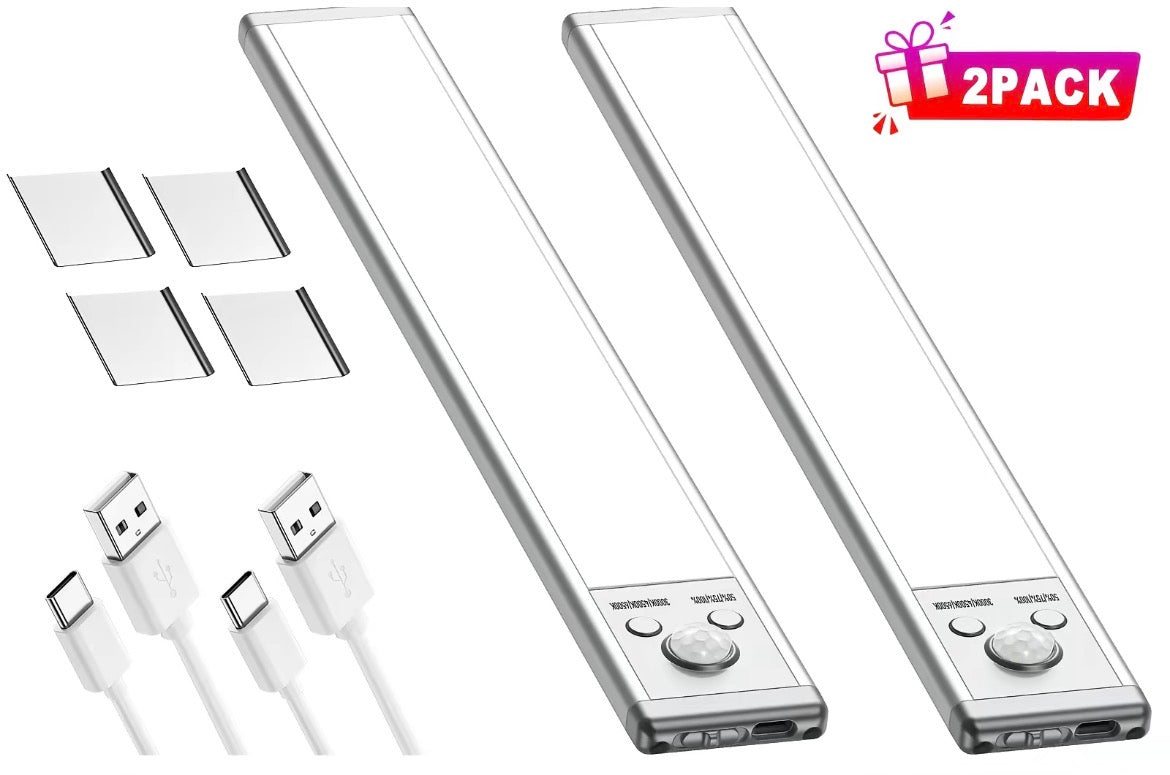 Rechargeable Motion Sensor LED Light Bars | Multi-Brightness Modes | Magnetic Stick-On | Indoor & Covered Outdoor Use