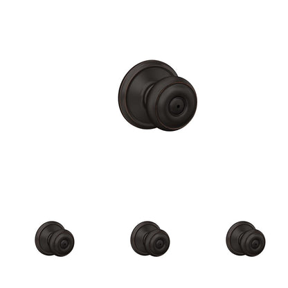Schlage F51A GEO-625-CAM Georgian Knob with Camelot Trim – Bright Chrome