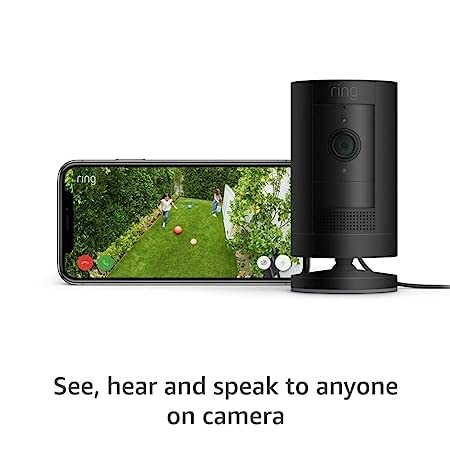 Ring Stick Up Cam Battery | Weather-Resistant Outdoor Camera, Live View, Color Night Vision, Two-way Talk, Motion alerts, Works with Alexa | White