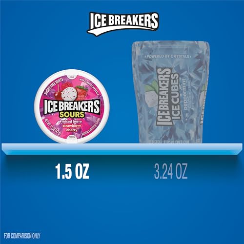 Ice Breakers Duo Fruit Plus Cool Cherry Sugar Free Mints Tins, 1.3 oz (8 Count)