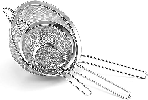 Cuisinart Mesh Strainers, 3 Count (Pack of 1) Set, CTG-00-3MS Silver