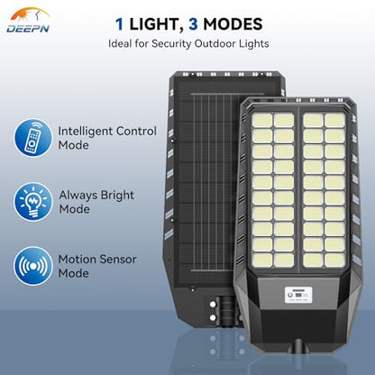 Solar LED Outdoor Security Flood Light – Motion Sensor, Dusk to Dawn, IP67, Street-Light Style Brightness