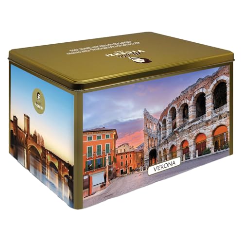 Matilde Vicenzi Roma Cookie Tin - Italian Pastries & Bakery Cookies in Individually Wrapped Trays - Bakery Dessert Gifts - Puff Pastry, Assorted Cookies in Italian Design Gift Tin 32oz (907g)