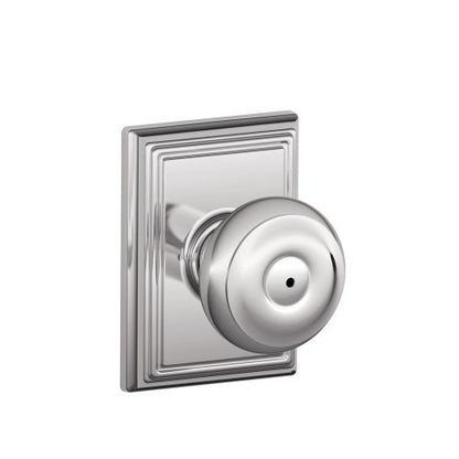 Schlage F51A GEO-625-CAM Georgian Knob with Camelot Trim – Bright Chrome