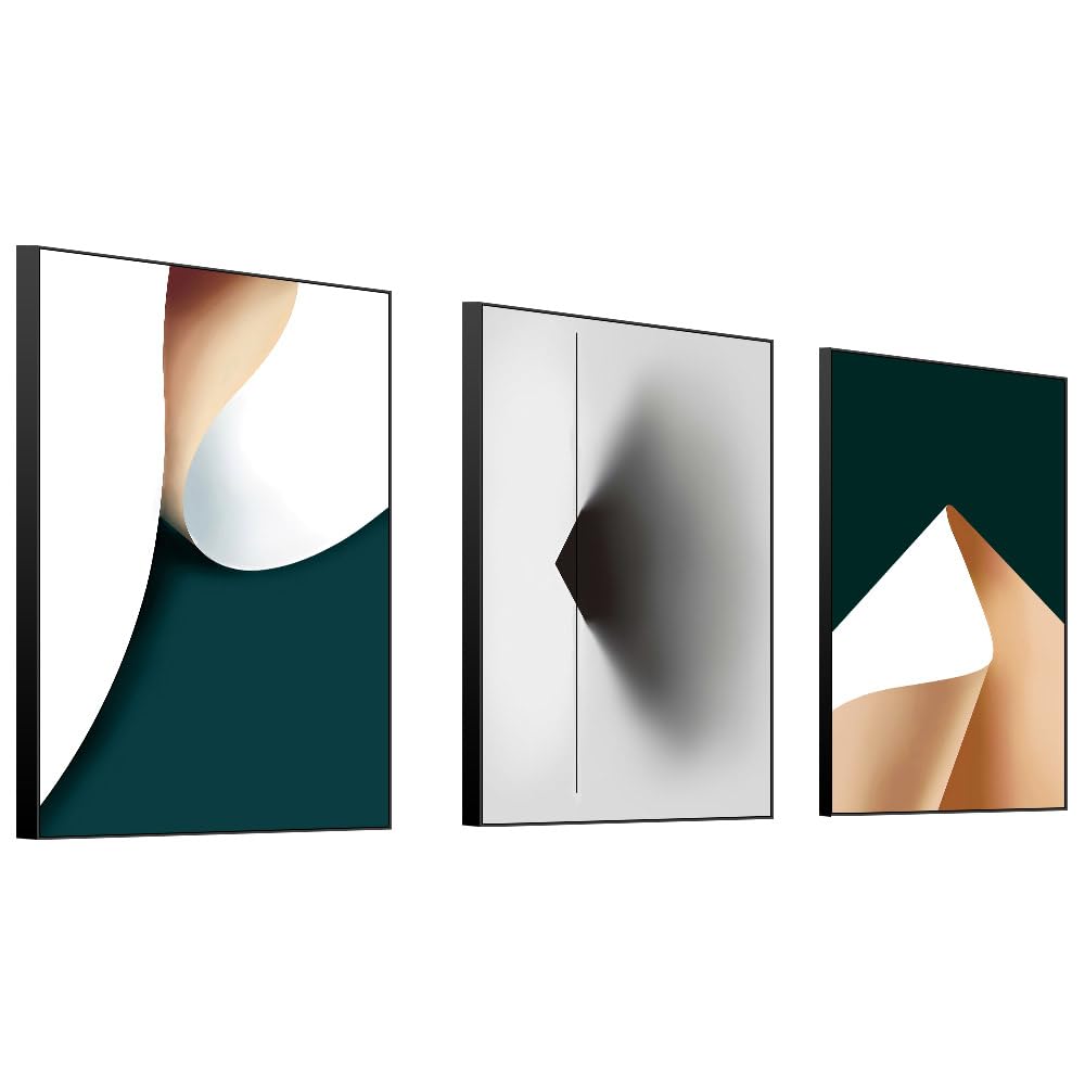 Framed Wall Art Set of 3 Bright Posters & Prints, Modern Abstract Aesthetic Pictures Decor For living room Bedroom Kitchen Office. Wall Art Decor Are Great Gifts Choice (16" X 24" X 3 pieces)