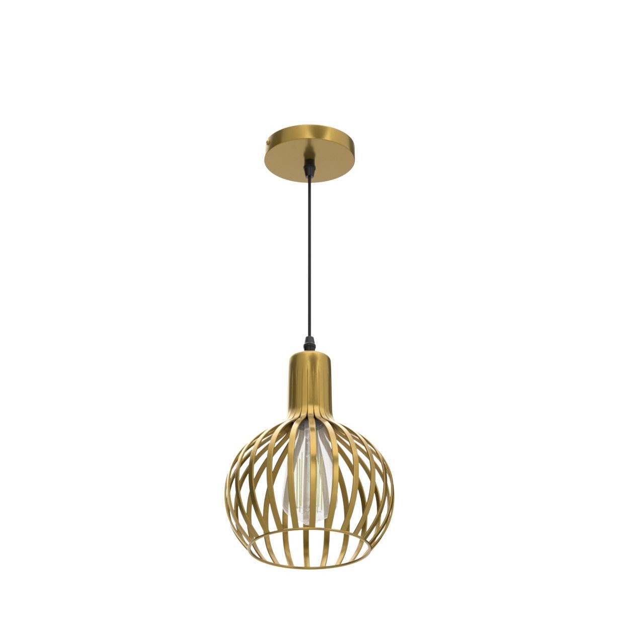 DLLT Gold Pendant Ceiling Lights Fixtures, Classic Pendant Lamp, E26 Industrial Metal Hanging Pendant Led Lighting for Kitchen, Bedroom, Dining Room, Hallway, Loft, Restaurant, Bar, Entryway