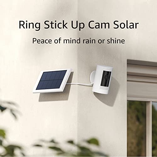 Ring Stick Up Cam Battery | Weather-Resistant Outdoor Camera, Live View, Color Night Vision, Two-way Talk, Motion alerts, Works with Alexa | White