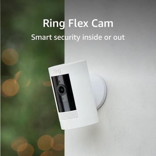 Ring Stick Up Cam Battery | Weather-Resistant Outdoor Camera, Live View, Color Night Vision, Two-way Talk, Motion alerts, Works with Alexa | White