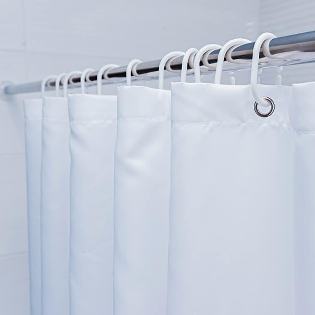 12-Pack Shower Curtain Hooks – Classic White C-Rings