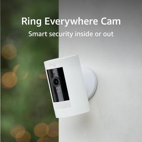 Ring Stick Up Cam Battery | Weather-Resistant Outdoor Camera, Live View, Color Night Vision, Two-way Talk, Motion alerts, Works with Alexa | White