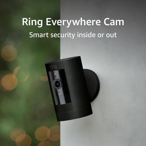 Ring Stick Up Cam Battery | Weather-Resistant Outdoor Camera, Live View, Color Night Vision, Two-way Talk, Motion alerts, Works with Alexa | White