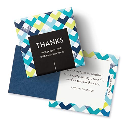 Compendium ThoughtFulls Pop-Open Cards — 2-Pack of Smile, Thank You — 60 Pop-Open Cards, Each with a Different Message Inside