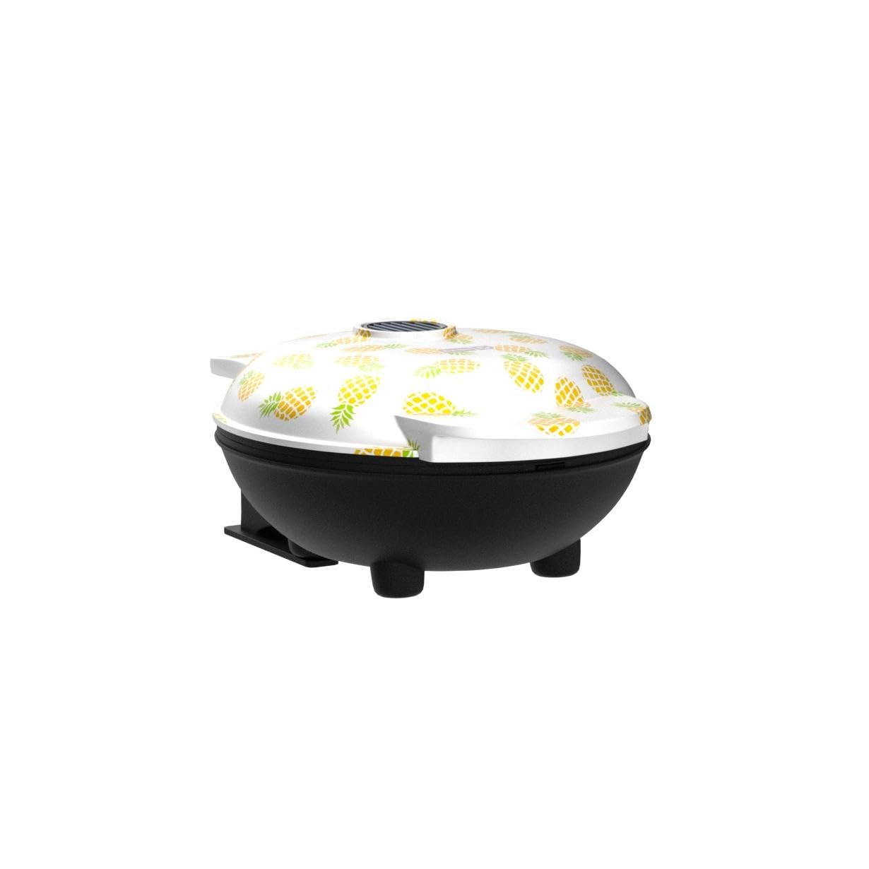 DASH Mini Maker for Individual Waffles, Hash Browns, Keto Chaffles with Easy to Clean, Non-Stick Surfaces, 4 Inch, White Pineapple