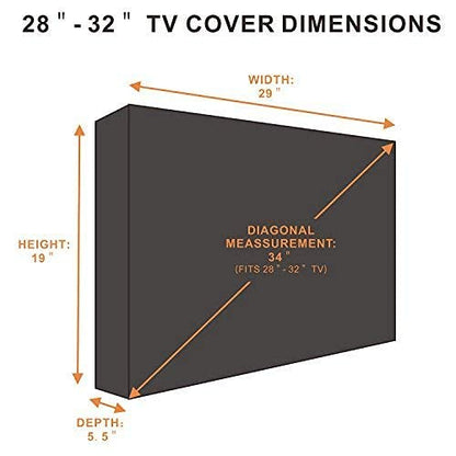 Outdoor TV Cover 65 to 70 inches, Waterproof and Weatherproof, Fits Up to 64''W x 40''H for Outside Flat Screen TV
