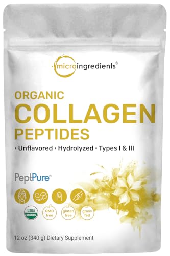 Multi Collagen Protein Powder, 2lbs – Hydrolyzed Collagen Peptides | Type I,II,III,V,X with Biotin 10000mcg, Hyaluronic Acid, Vitamin C – Unflavored – Keto & Paleo Friendly, Easy Dissolve, Non-GMO