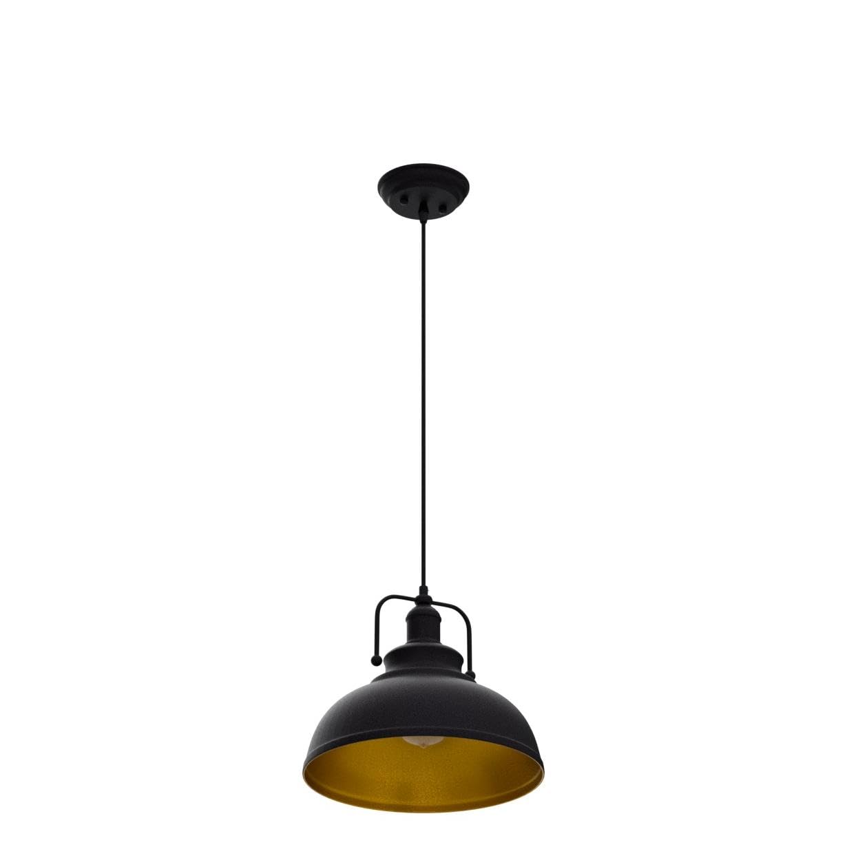 DLLT Gold Pendant Ceiling Lights Fixtures, Classic Pendant Lamp, E26 Industrial Metal Hanging Pendant Led Lighting for Kitchen, Bedroom, Dining Room, Hallway, Loft, Restaurant, Bar, Entryway