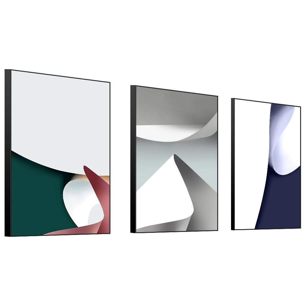 Framed Wall Art Set of 3 Bright Posters & Prints, Modern Abstract Aesthetic Pictures Decor For living room Bedroom Kitchen Office. Wall Art Decor Are Great Gifts Choice (16" X 24" X 3 pieces)