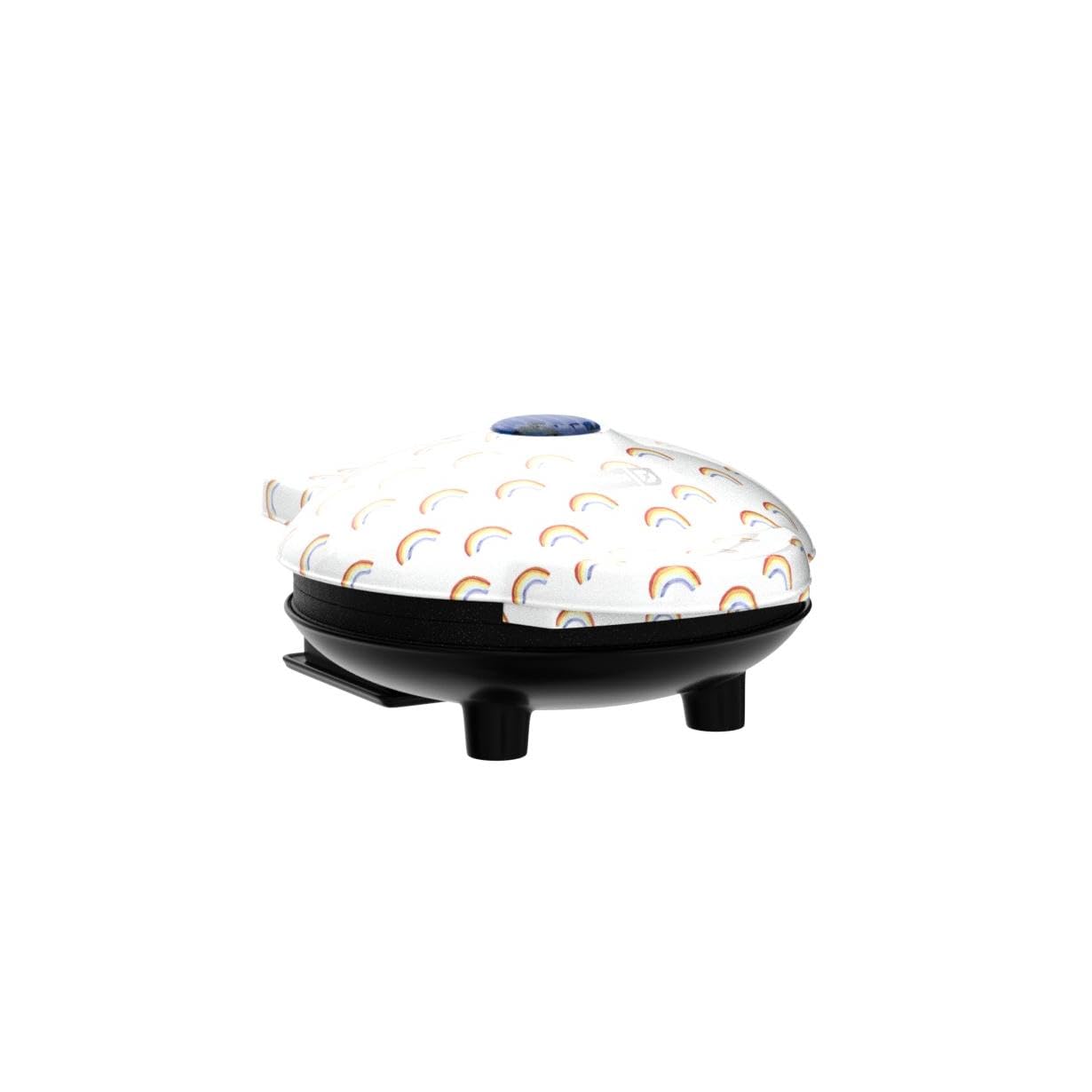 DASH Mini Maker for Individual Waffles, Hash Browns, Keto Chaffles with Easy to Clean, Non-Stick Surfaces, 4 Inch, White Pineapple