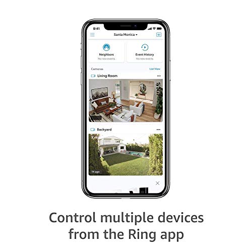 Ring Stick Up Cam Battery | Weather-Resistant Outdoor Camera, Live View, Color Night Vision, Two-way Talk, Motion alerts, Works with Alexa | White