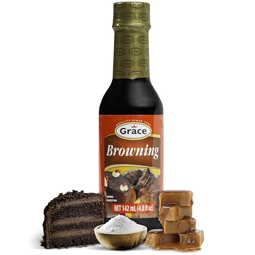 Grace Browning Sauce Jamaican 4.8oz - 3 Pack Browning Sauce for Grilling & Baking Jamaican Food - Jamaican Seasoning Sauce for Beef Gravy Vegetarian Gravy Brown Gravy Sauce & Oxtail Seasoning Jamaican