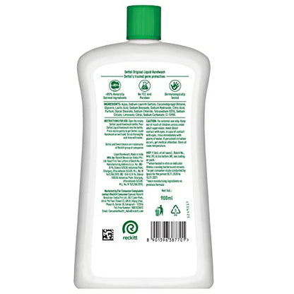 Dettol Handwash (875ml / 29.59 fl oz Each), Pack of 1 - Original Formula