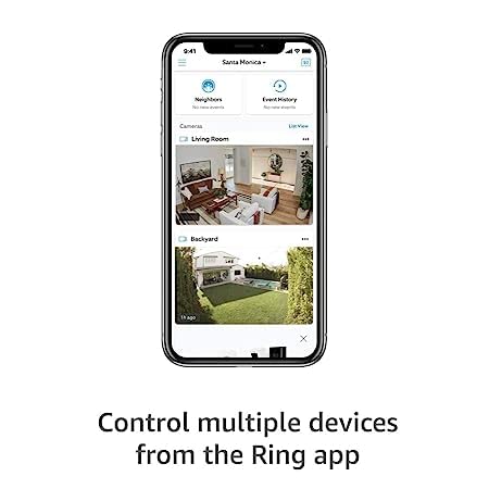 Ring Stick Up Cam Battery | Weather-Resistant Outdoor Camera, Live View, Color Night Vision, Two-way Talk, Motion alerts, Works with Alexa | White