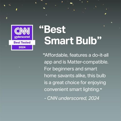 Smart WiFi Light Bulb, 1100 Lumens (75W), Matter-Certified, 16M Colors, Dimmable – Works with Alexa, Siri & Google