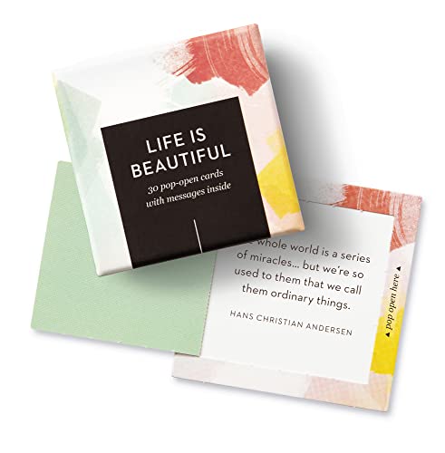 Compendium ThoughtFulls Pop-Open Cards — 2-Pack of Smile, Thank You — 60 Pop-Open Cards, Each with a Different Message Inside