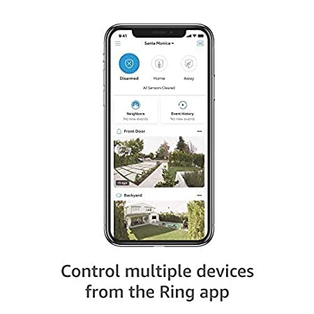 Ring Stick Up Cam Battery | Weather-Resistant Outdoor Camera, Live View, Color Night Vision, Two-way Talk, Motion alerts, Works with Alexa | White