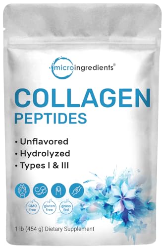 Multi Collagen Protein Powder, 2lbs – Hydrolyzed Collagen Peptides | Type I,II,III,V,X with Biotin 10000mcg, Hyaluronic Acid, Vitamin C – Unflavored – Keto & Paleo Friendly, Easy Dissolve, Non-GMO