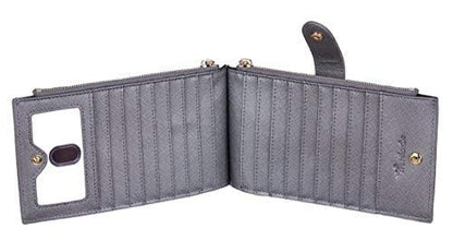 Travelambo RFID Wallet Women Large Size Bifold Multi Card Wallet Case with Zipper Pocke Credit Card Holder for Women
