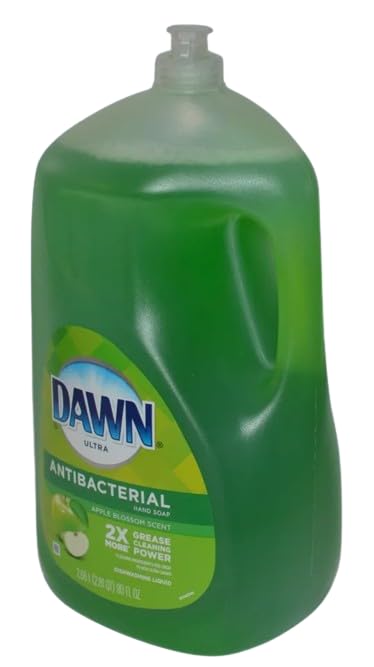 Dawn Platinum Spülmittel, Flüssiges Geschirrspülmittel, Fettlöser, Fresh Rain, 3 x 24 oz + Schwammpaket 