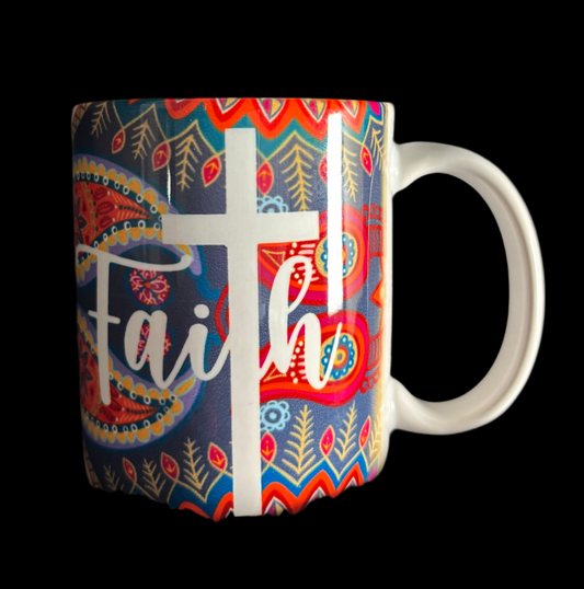 Tasse à café Signature Faith &amp; Grace de 11 oz de Chateau Marchetti® – Un hommage à l'héritage et à la force | Comprend un cadeau bonus gratuit