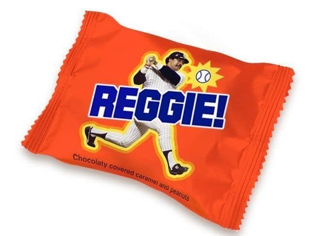 The REGGIE! Bar - Milk Chocolate Covered Caramel and Peanuts - 1.8oz Bars - Endorsed by Baseball Legend Reggie Jackson - Made in USA (Multiple Pack Sizes) (6 Pack)