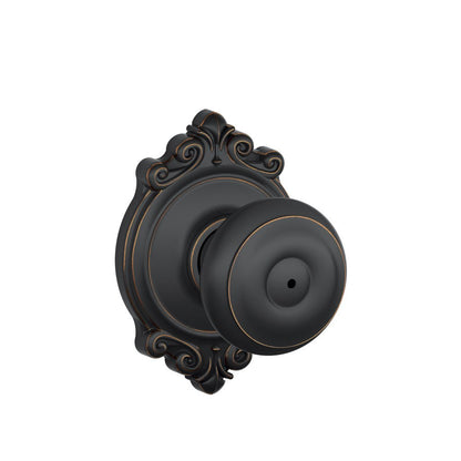 Schlage F51A GEO-625-CAM Georgian Knob with Camelot Trim – Bright Chrome