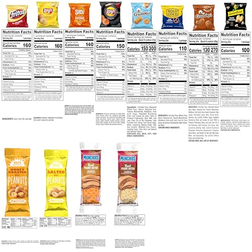 Frito Lay Ultimate Snack Care Package, Variety Assortment of Chips, Cookies, Crackers & More, (Pack of 40)