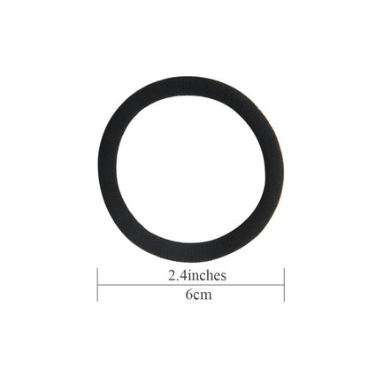 120 Pieces Black Hair Ties for Thick and Curly Hair Ponytail Holders Hair Elastic Band(4mm)