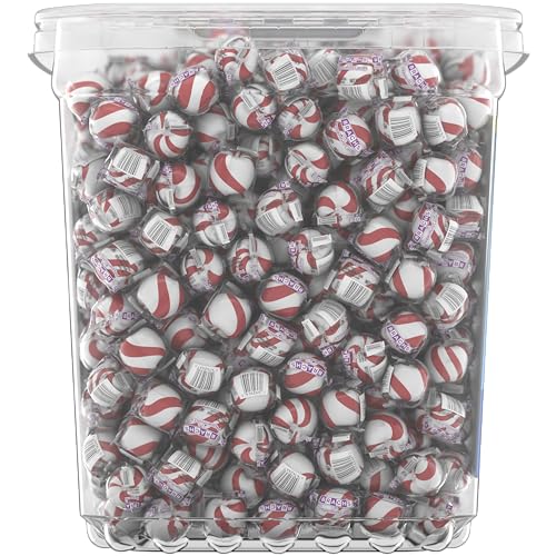 Brach's Bobs Sweet Stripes Soft Peppermint Candy, Individually Wrapped Pieces, 3.9 lb Tub (350 Count)