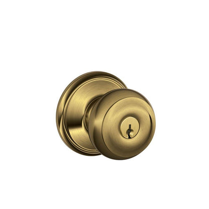 Schlage F51A GEO-625-CAM Georgian Knob with Camelot Trim – Bright Chrome