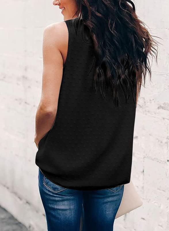 Dokotoo Damen Casual Ärmellose Shirts Neckholder Leopardenmuster Tank Top und Blusen