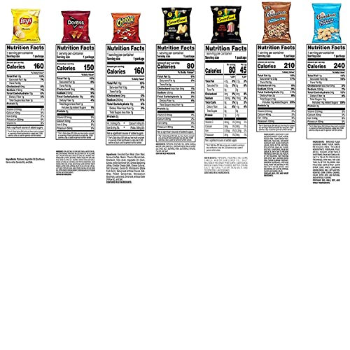 Frito Lay Ultimate Snack Care Package, Variety Assortment of Chips, Cookies, Crackers & More, (Pack of 40)