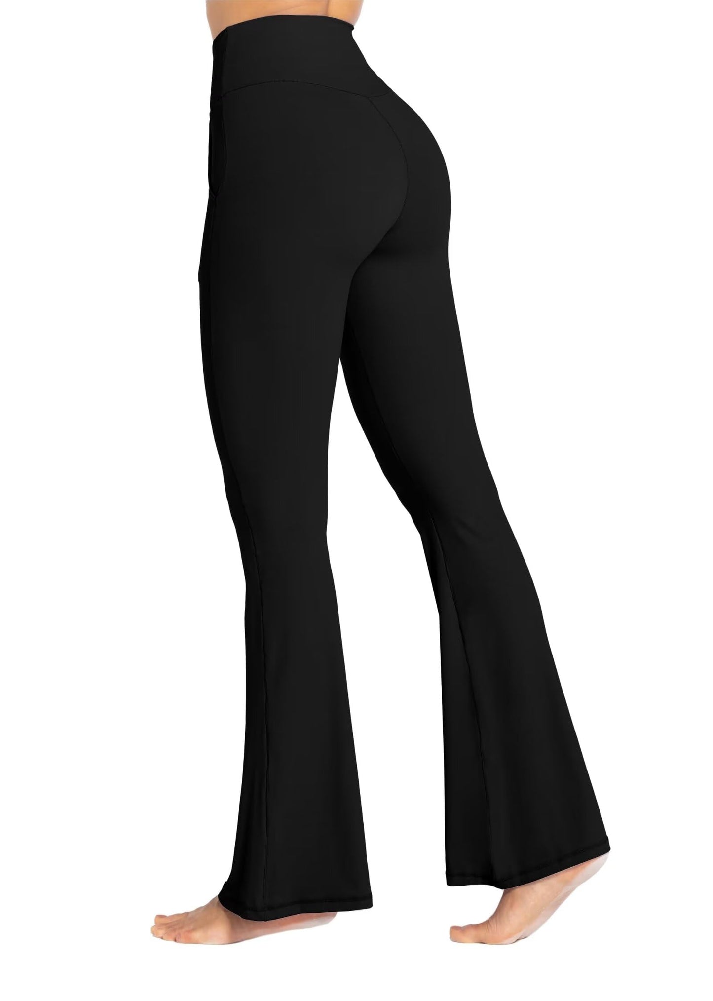 Legging évasé Sunzel pour femme avec poches, pantalon de yoga croisé avec contrôle du ventre, taille haute et jambe large