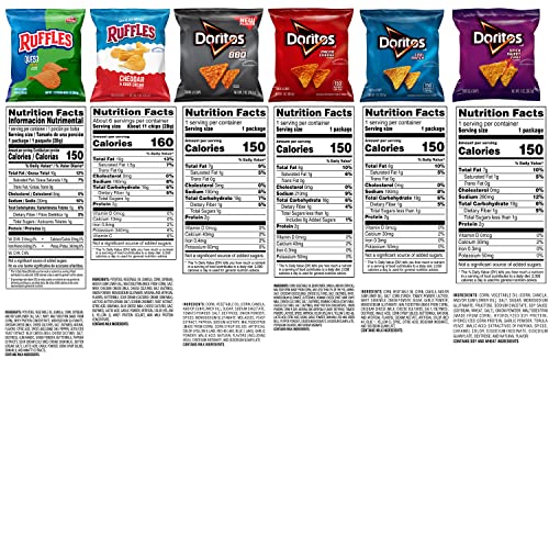 Coffret de collations ultimes Frito Lay, assortiment varié de chips, biscuits, craquelins et plus encore (paquet de 40) 