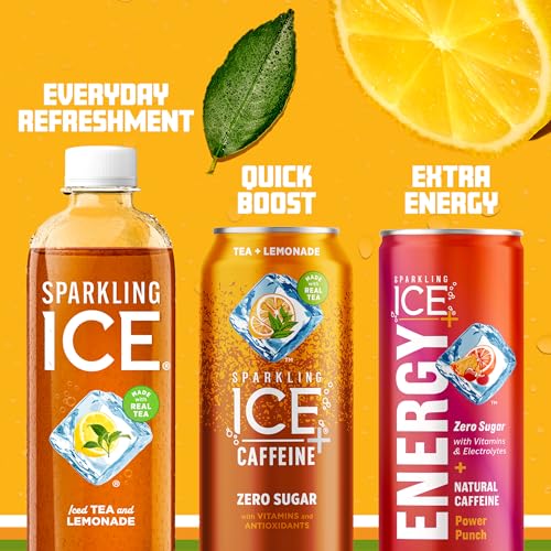 Sparkling Ice, eau pétillante à la cerise noire, eau aromatisée sans sucre, avec vitamines et antioxydants, boisson à faible teneur en calories, bouteilles de 17 fl oz (paquet de 12) 