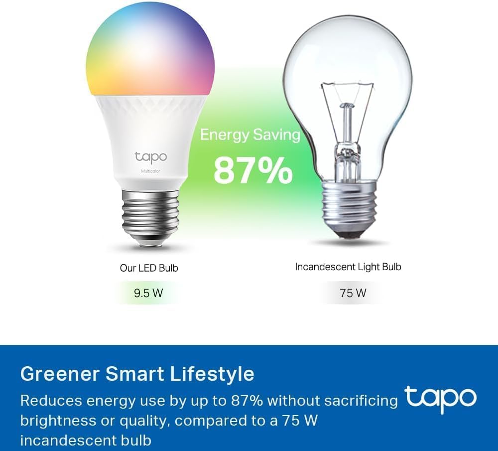 Smart WiFi Light Bulb, 1100 Lumens (75W), Matter-Certified, 16M Colors, Dimmable – Works with Alexa, Siri & Google