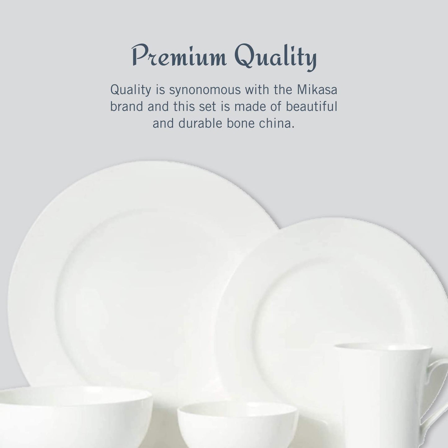 Mikasa Delray 16-Piece Bone China Dinnerware Set, Service for 4