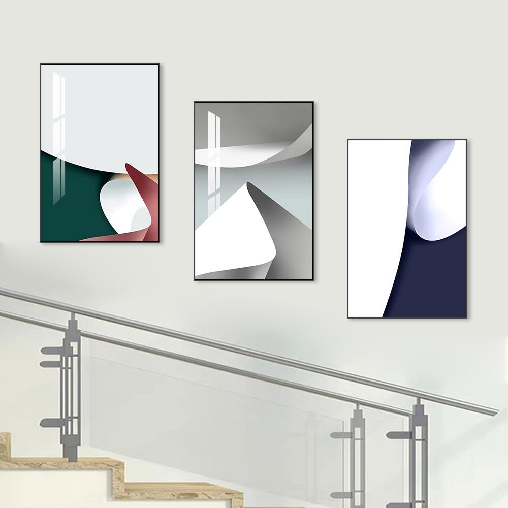 Gerahmtes Wandkunst-Set mit 3 hellen Postern und Drucken, moderne abstrakte ästhetische Bilder als Dekoration für Wohnzimmer, Schlafzimmer, Küche und Büro. Wandkunst-Dekor ist eine tolle Geschenkidee (16" x 24" x 3 Stück) 