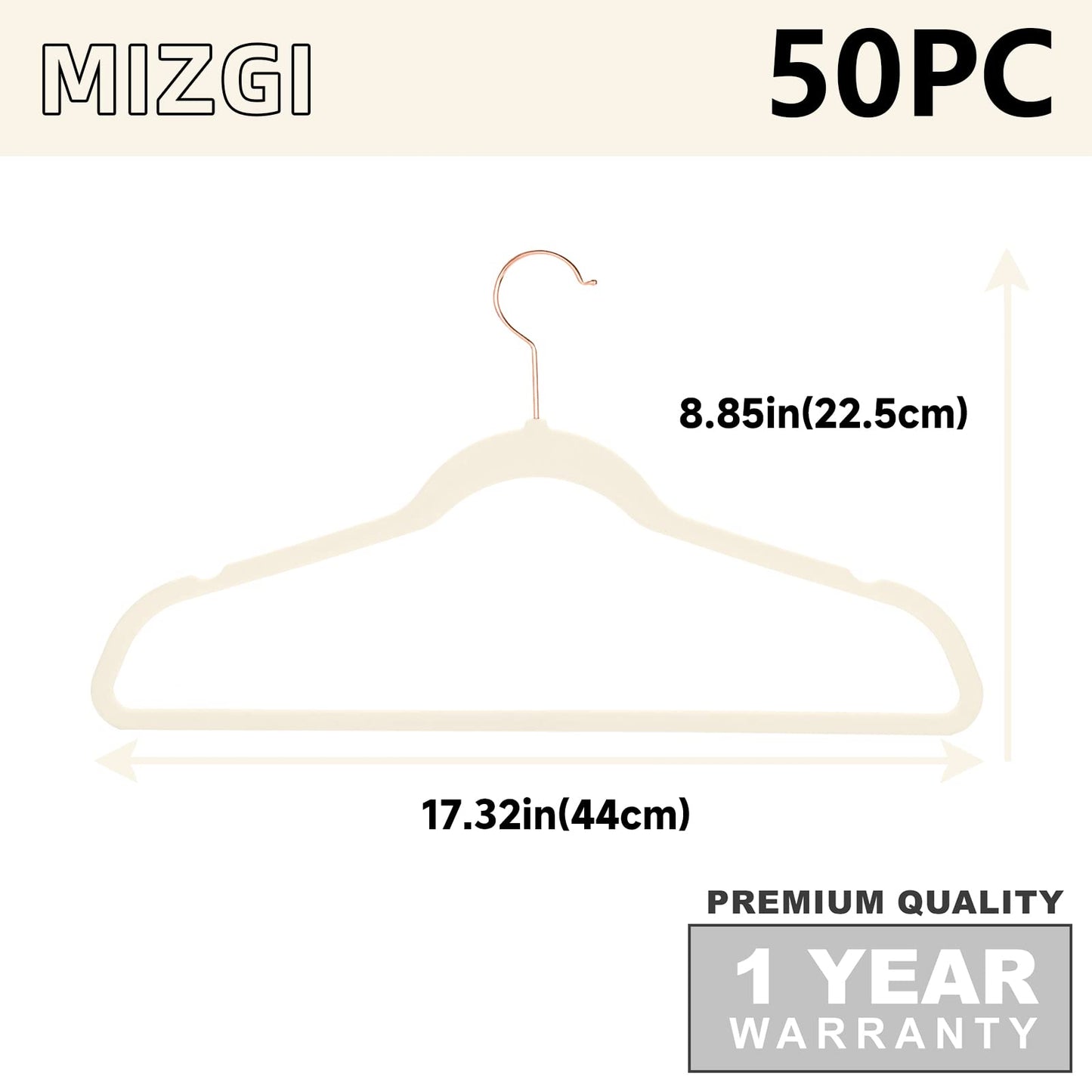 MIZGI Premium Velvet Hangers (30 Pack) Heavy Duty- Non Slip - Velvet Suit Hangers Black - Copper/Rose Gold Hooks,Space Saving Clothes Hangers (Black)